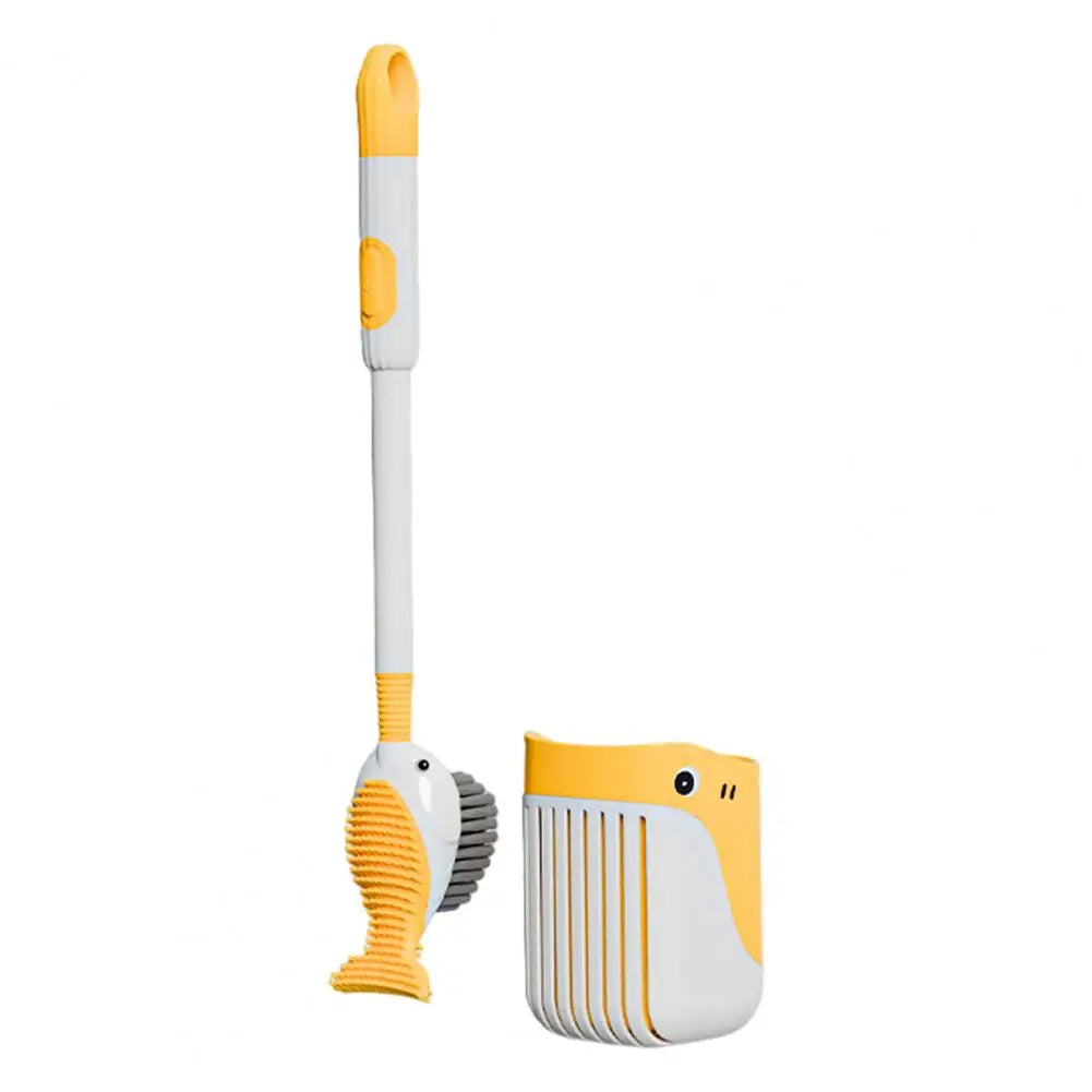 AquaScrub - Fish-Shaped Toilet Brush with Hygienic Holder