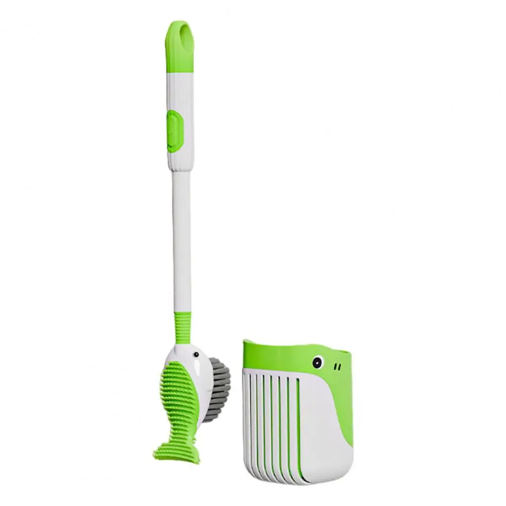 AquaScrub - Fish-Shaped Toilet Brush with Hygienic Holder
