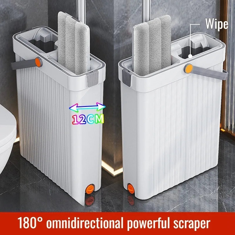 SwiftMop - Self-Wringing Flat Mop and Bucket Set