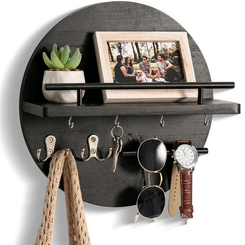 StylishOrganizer - Key Holder and Shelf for Smart Entryway Storage