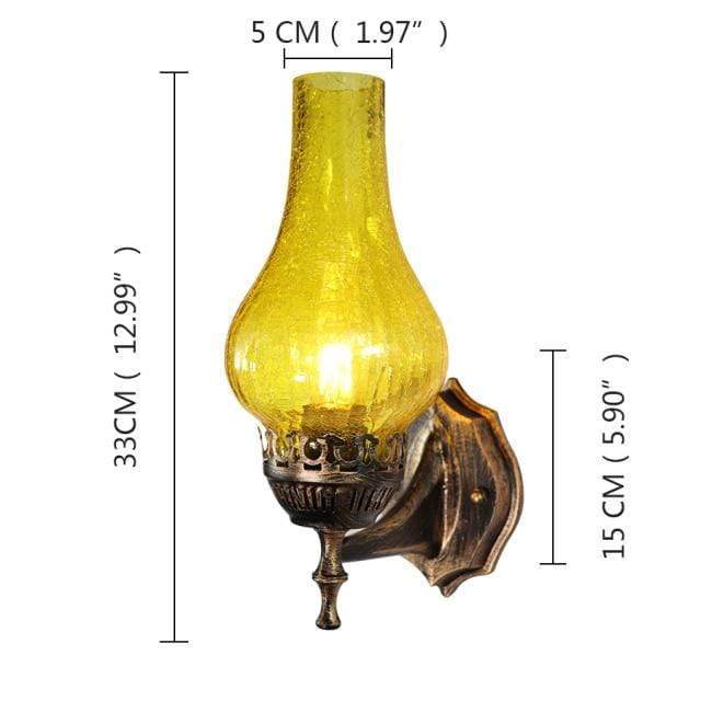 VintageGlow – Wall-Mounted Oil Lamp-Inspired Light