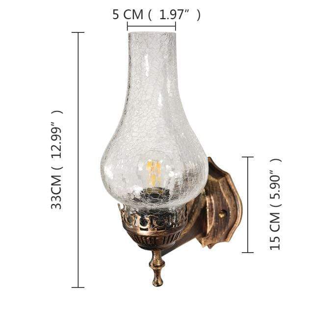 VintageGlow – Wall-Mounted Oil Lamp-Inspired Light