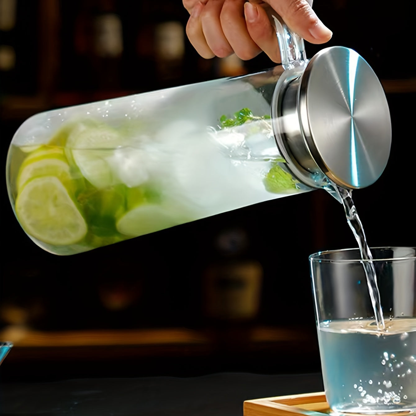 SereneSip - Elegant Glass Beverage Pitcher