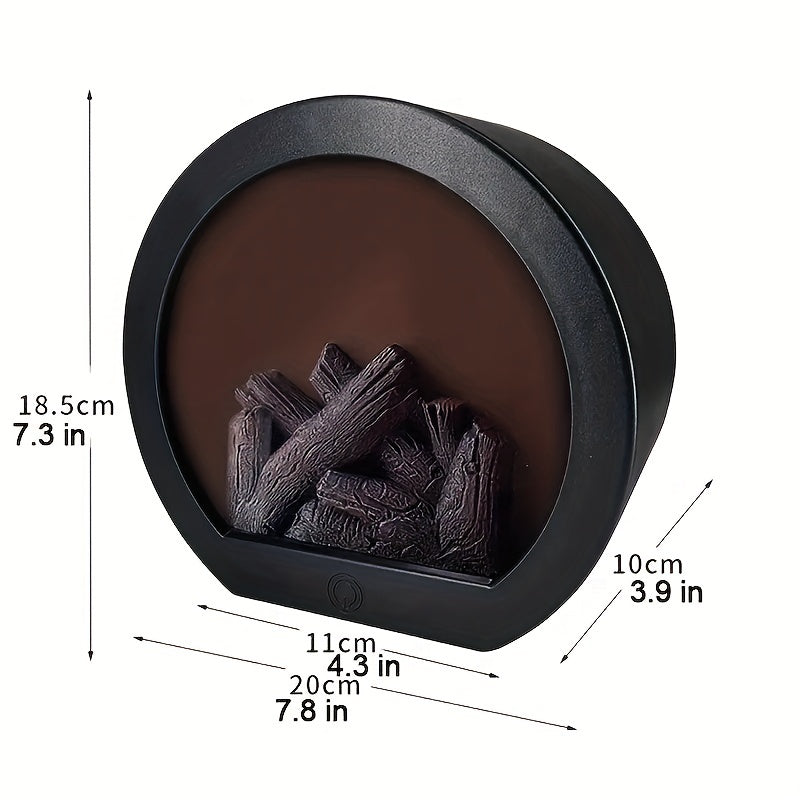 GlowHearth - Round Tabletop Fireplace with Realistic LED Flames