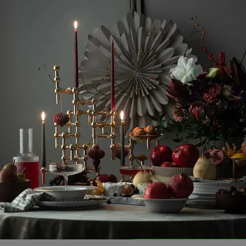 LumiCore Sculptural Candle Holder – Modern Geometric Candle Stand for Elegant Interiors