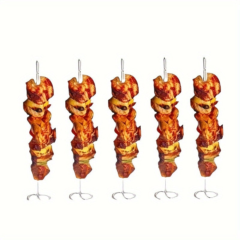 GrillMaster 10-Piece Stainless Steel Skewers – Perfect for Air Fryer & Oven