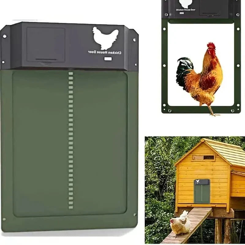 CluckSecure Automatic Chicken Coop Door – Safe and Convenient Access for Poultry Protection