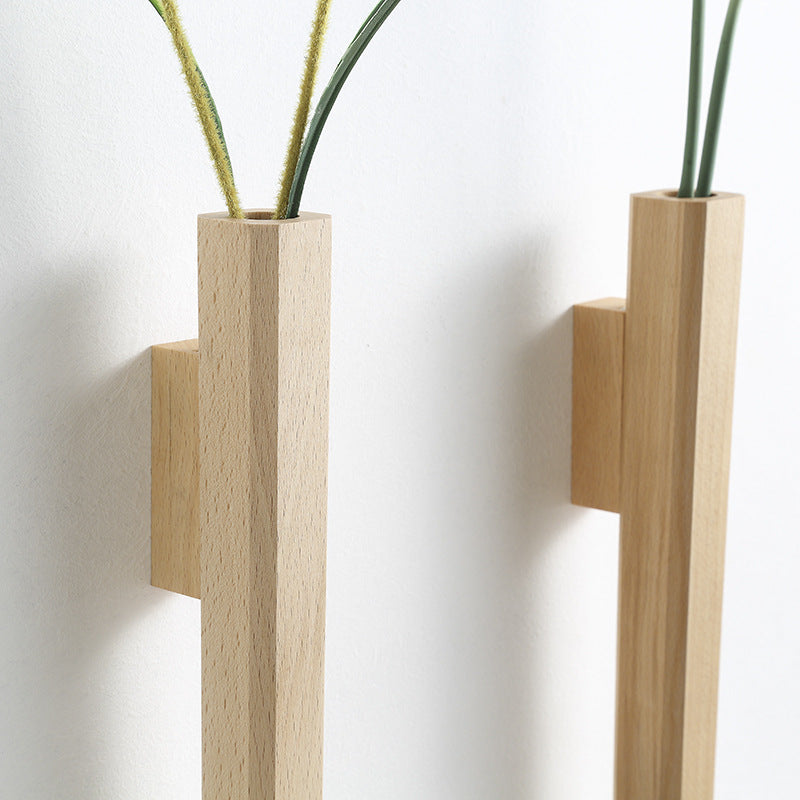 FloraFrame – Minimalist Wooden Wall-Mounted Vase