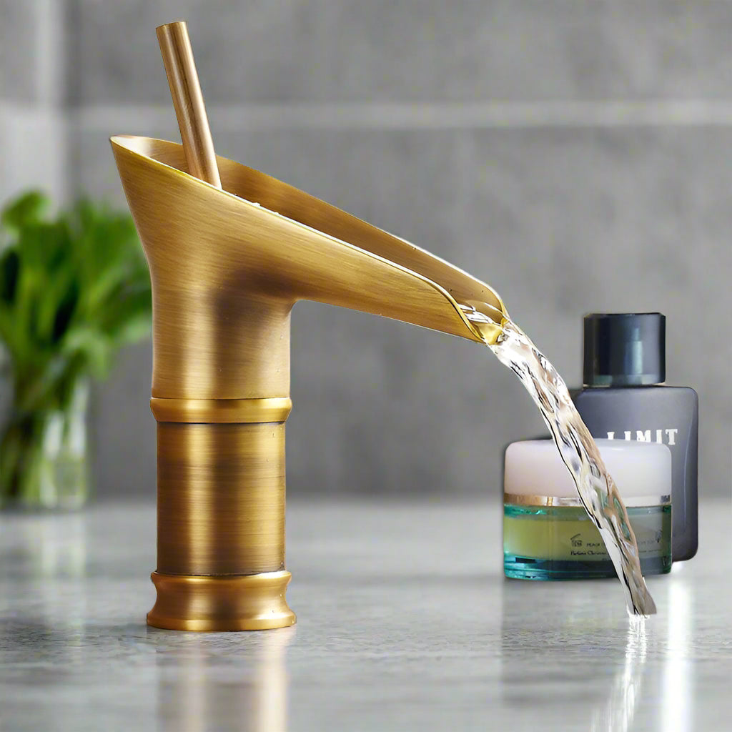 AquaFalls Vintage Waterfall Bathroom Faucet