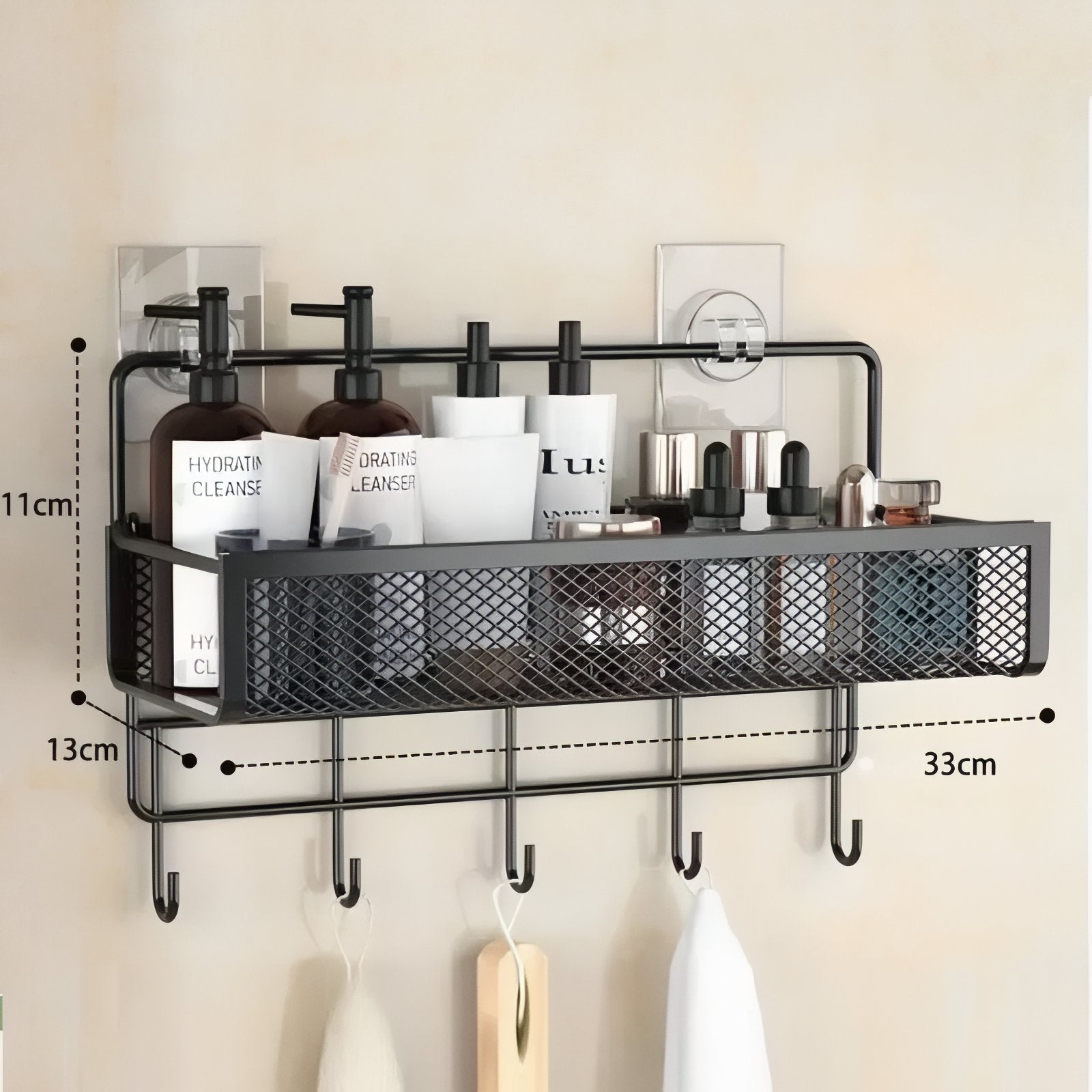 PladsSmart Wall Shelf with Hooks