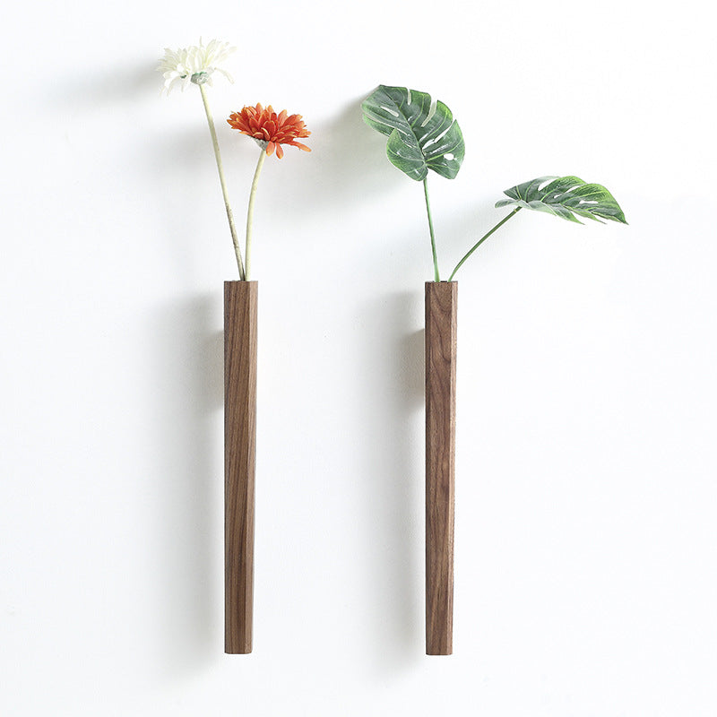FloraFrame – Minimalist Wooden Wall-Mounted Vase
