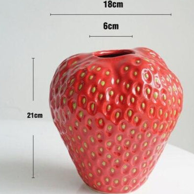 BeautyBerry - Strawberry-Shaped Ceramic Vases