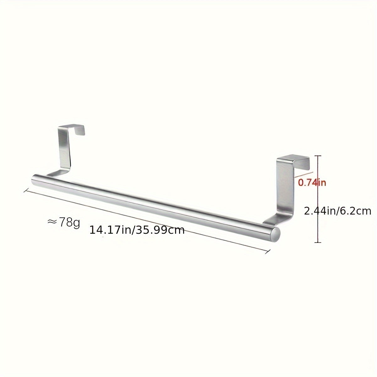 Raxel Over-the-Door Towel Holder – Space-Saving Stainless Steel Rack