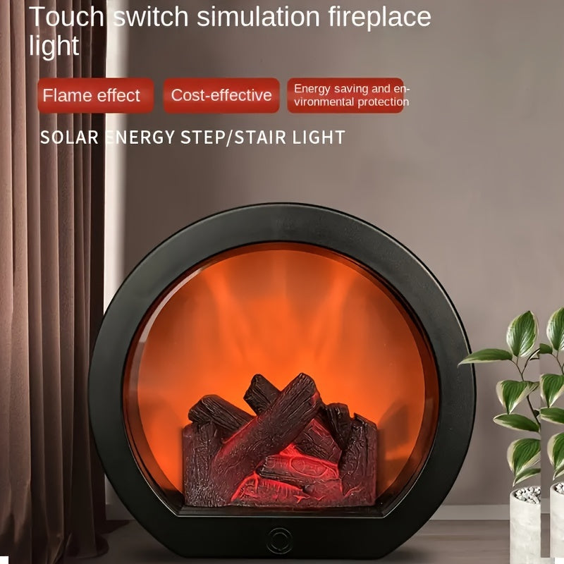 GlowHearth - Round Tabletop Fireplace with Realistic LED Flames