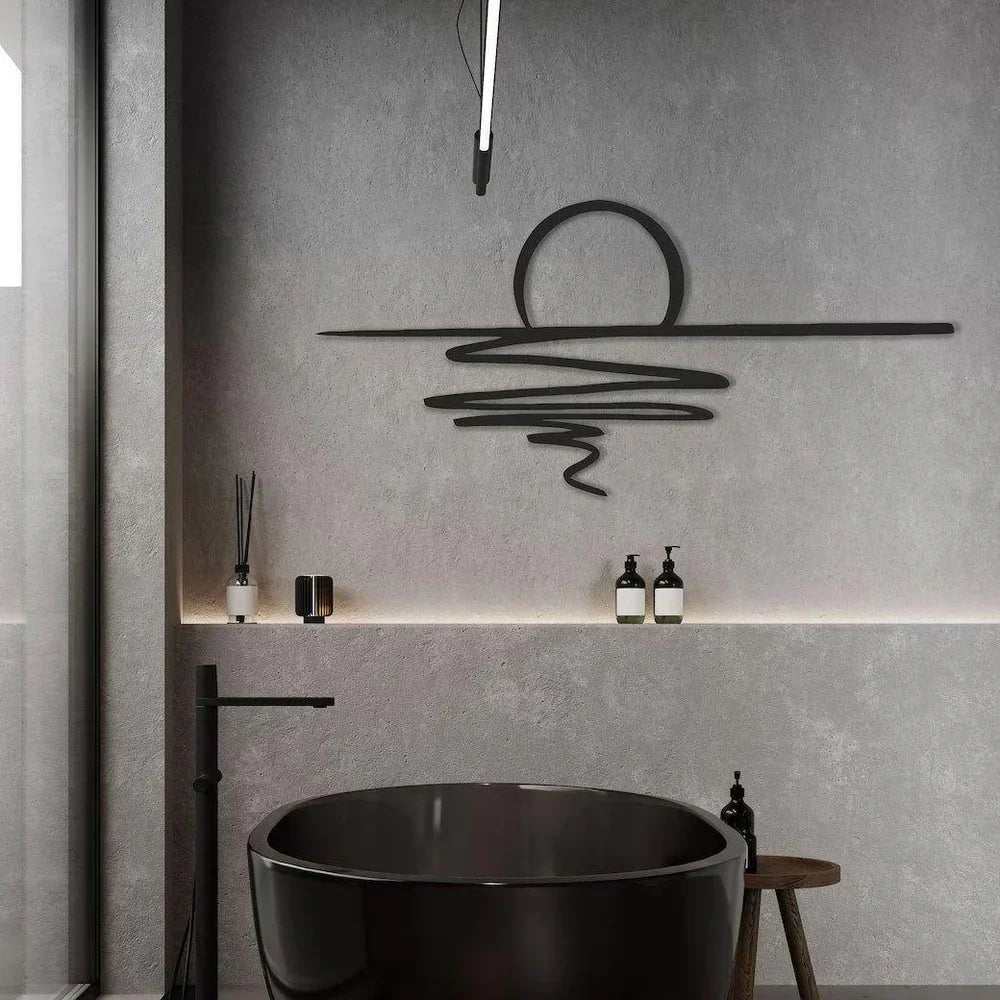 SereneSwirl - Modern Minimalist Wall Art for Stylish Spaces