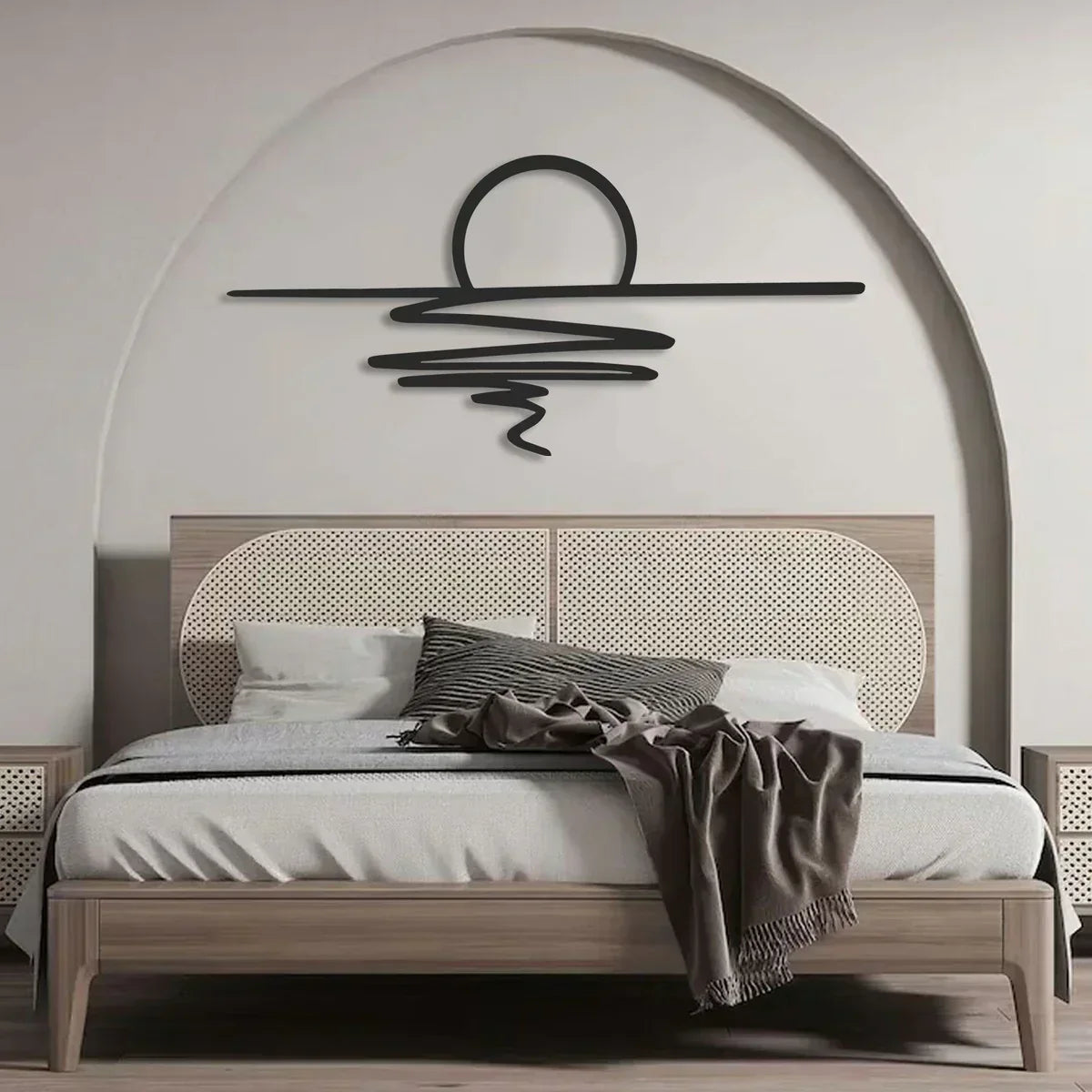 SereneSwirl - Modern Minimalist Wall Art for Stylish Spaces