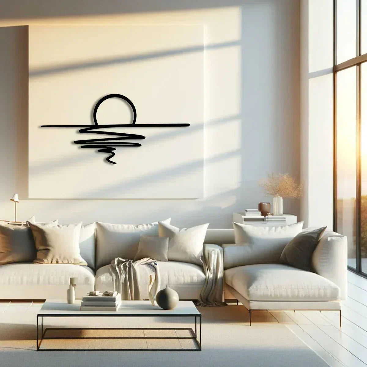 SereneSwirl - Modern Minimalist Wall Art for Stylish Spaces