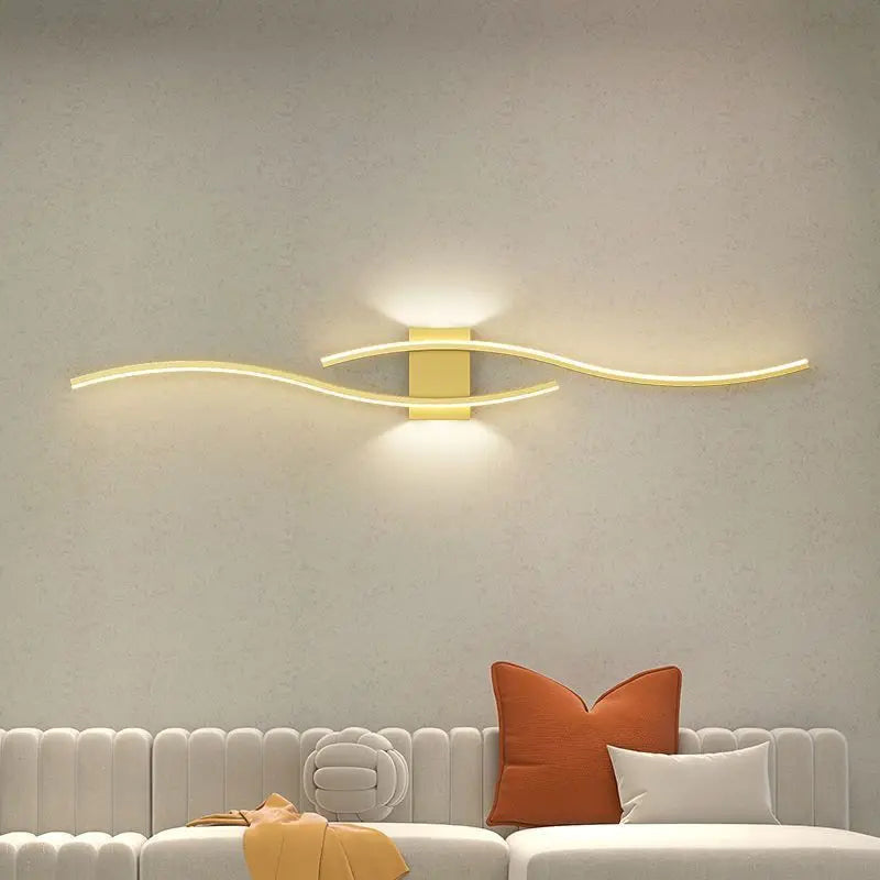 LumoGlow - Modern Wave LED Wall Sconces