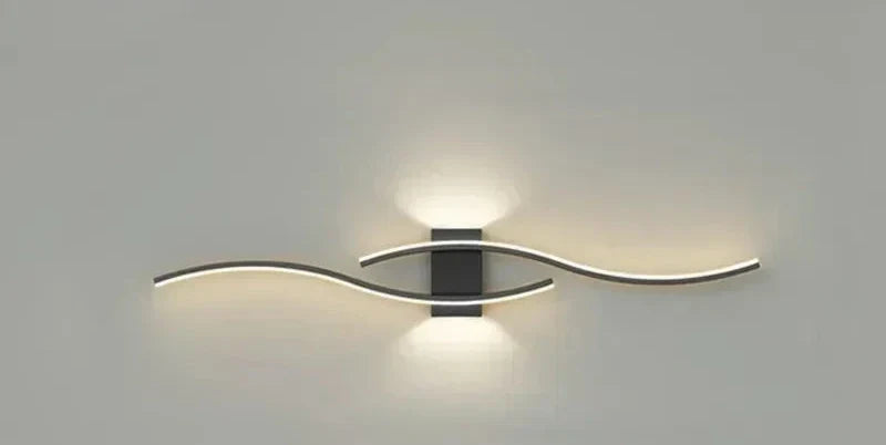 LumoGlow - Modern Wave LED Wall Sconces