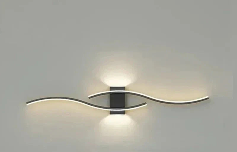 LumoGlow - Modern Wave LED Wall Sconces