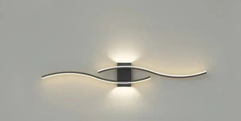 LumoGlow - Modern Wave LED Wall Sconces