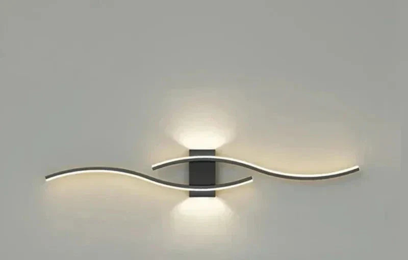 LumoGlow - Modern Wave LED Wall Sconces