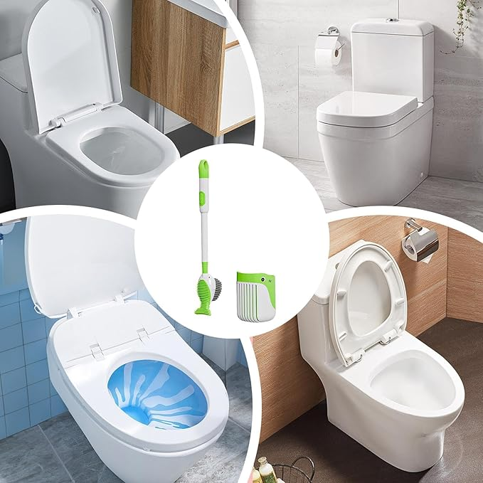 AquaScrub - Fish-Shaped Toilet Brush with Hygienic Holder