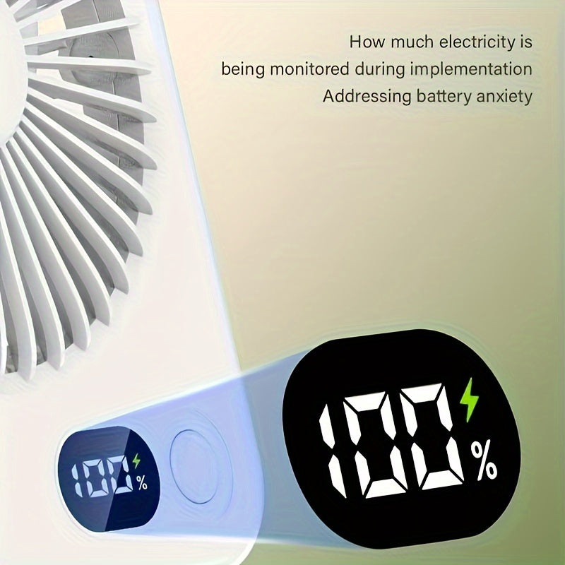 Ultra-Thin Portable USB Fan | Rechargeable Desktop Cooling Solution