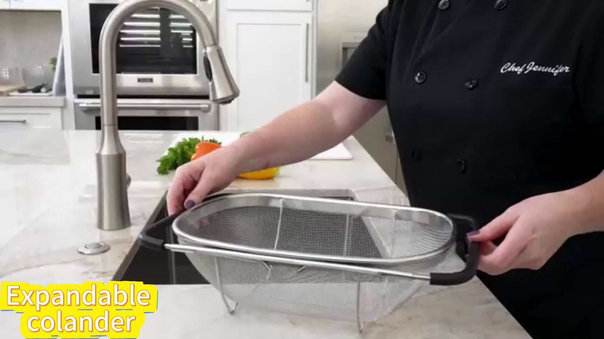 FlexDrain - Collapsible Stainless Steel Sink Strainer