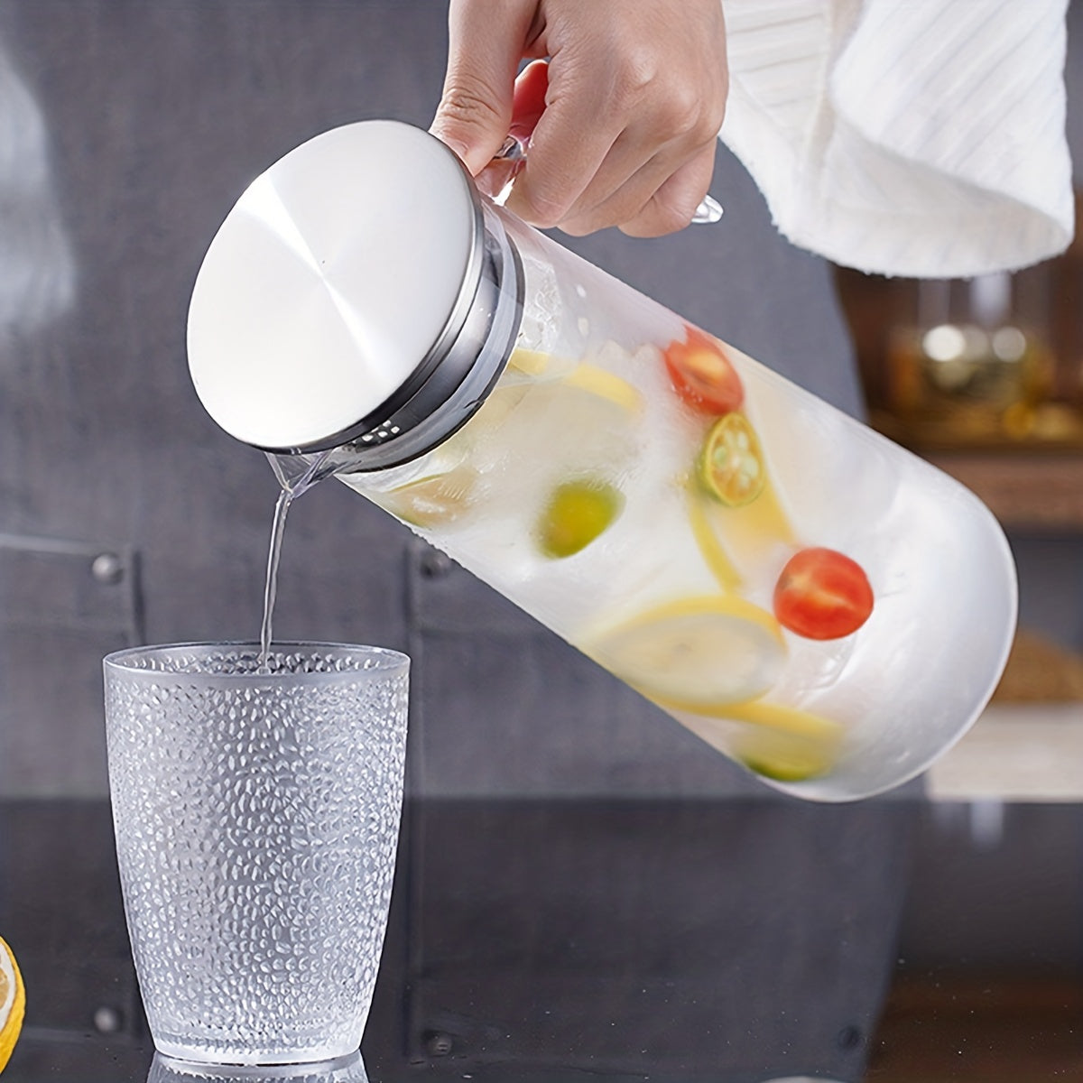 SereneSip - Elegant Glass Beverage Pitcher