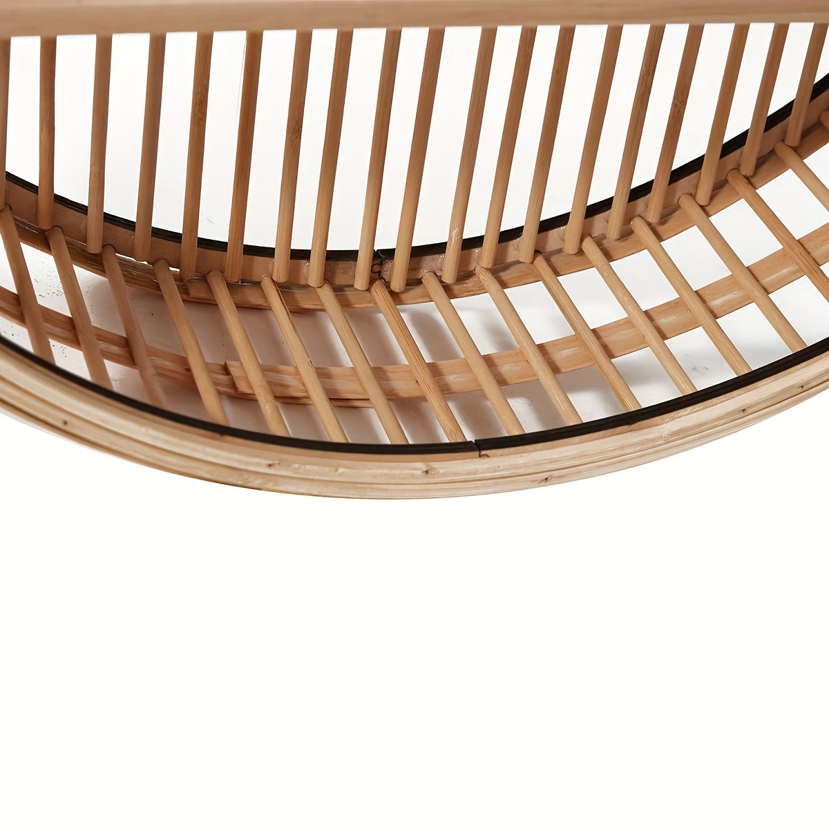 Bambloom - Round Bamboo Wall Shelf with 2-Tier Display