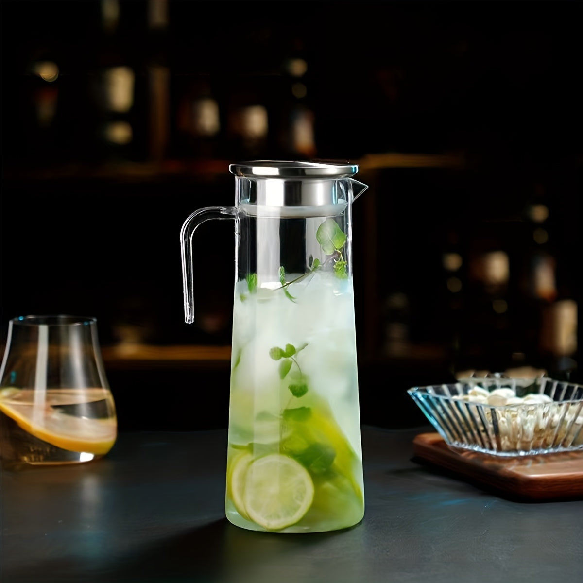 SereneSip - Elegant Glass Beverage Pitcher