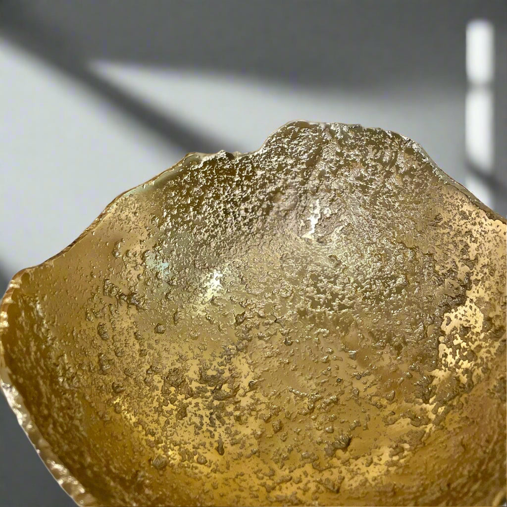 FusionBowl Two-Tone Silver & Gold Abstract Decorative Bowl