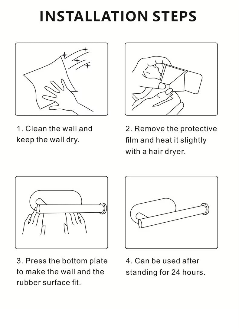 GoldenLuxe - Non-Drilling Bathroom Accessory Set