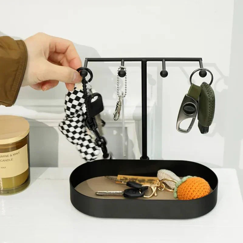 EleganceTray – Stylish decorative trays with vertical stand and hooks