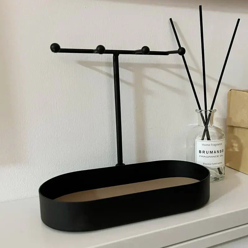 EleganceTray – Stylish decorative trays with vertical stand and hooks