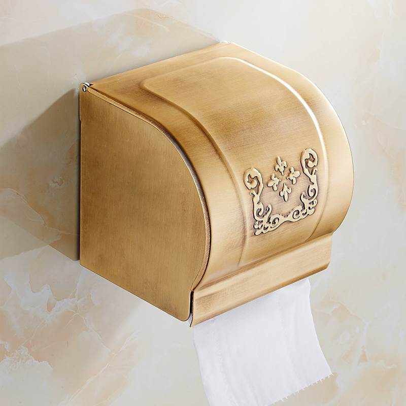 RoyalCharm - Antique Brass Bathroom Accessory Set