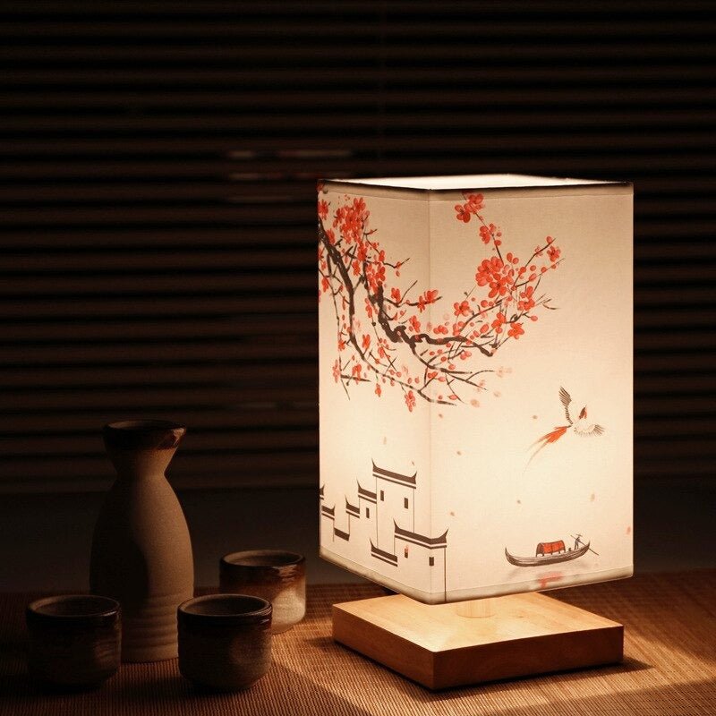 ZenGlow - East Asian-Style Cubical Table Lamp Collection