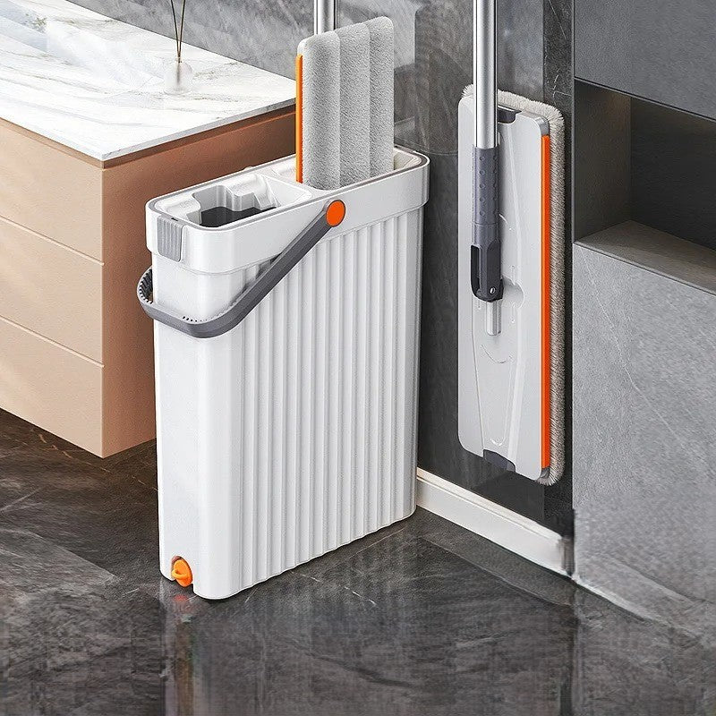 SwiftMop - Self-Wringing Flat Mop and Bucket Set