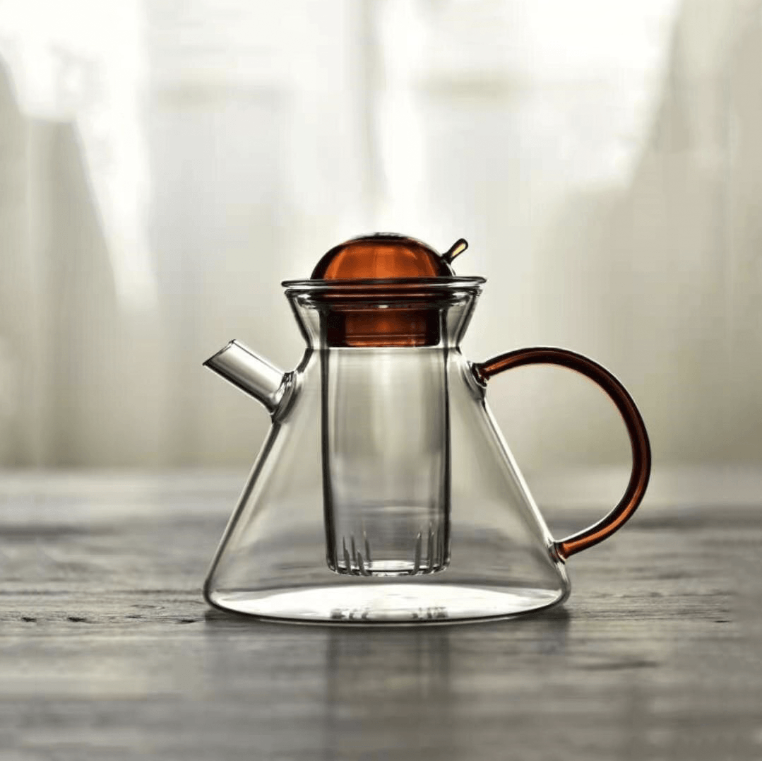 GoldenBrew - Heat-Resistant Glass Teapot Set for Perfect Infusions