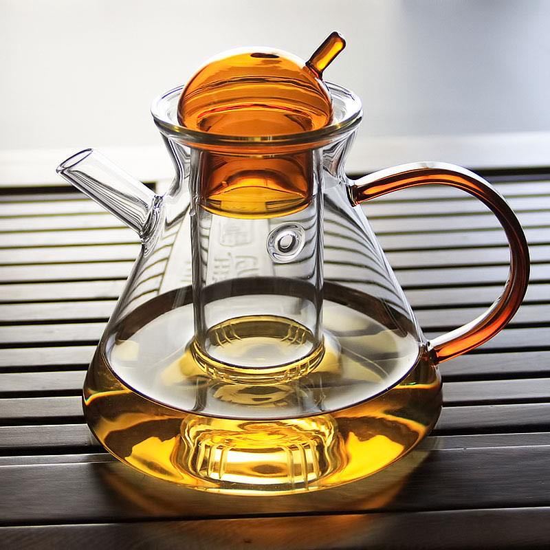 GoldenBrew - Heat-Resistant Glass Teapot Set for Perfect Infusions