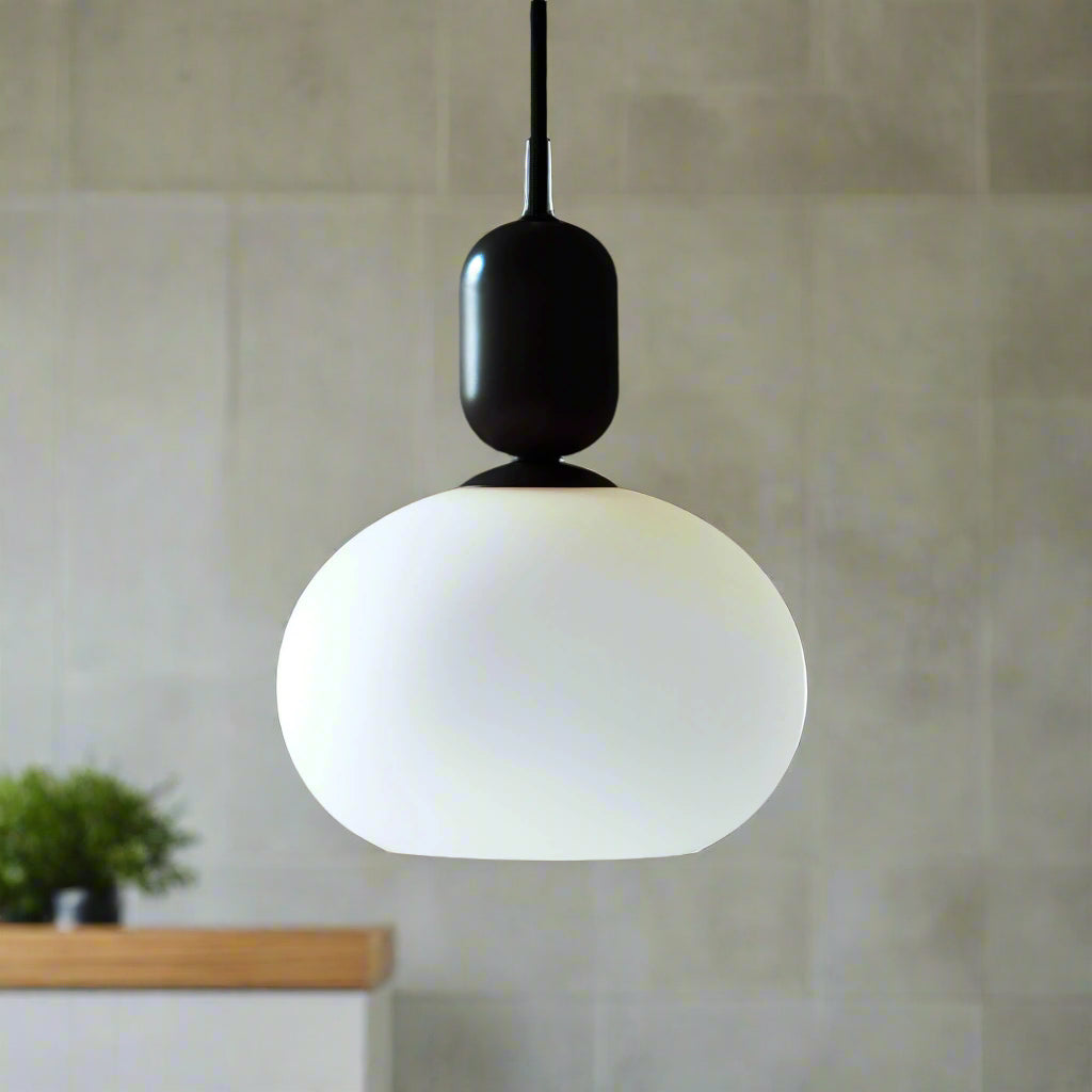 GlowForm - Minimalist Pendant Lights with White Glass Shade