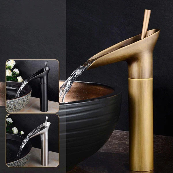 AquaFalls Vintage Waterfall Bathroom Faucet