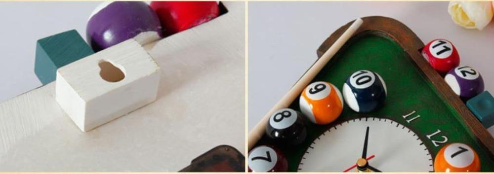 CueTime - Fun and Quirky Billiards Triangle Wall Clock