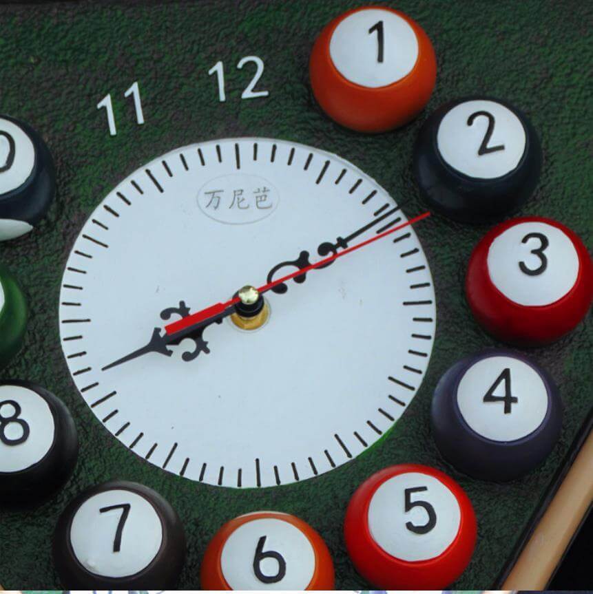 CueTime - Fun and Quirky Billiards Triangle Wall Clock