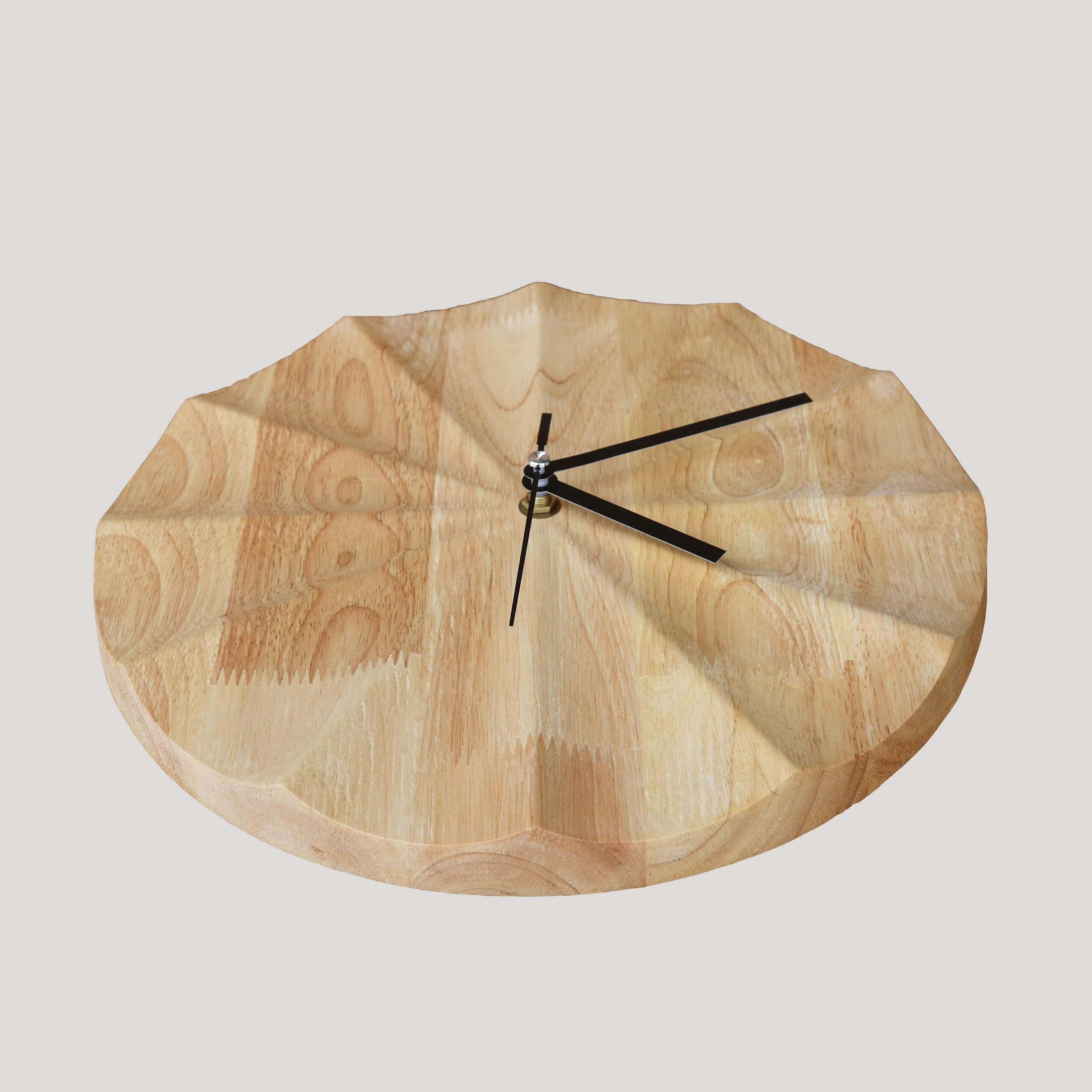 NaturaTime - Wooden Round Geometric Wall Clock