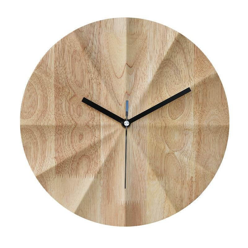 NaturaTime - Wooden Round Geometric Wall Clock
