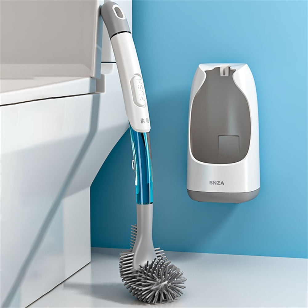 CleanEase - Self-Cleaning Dispenser Toilet Brush