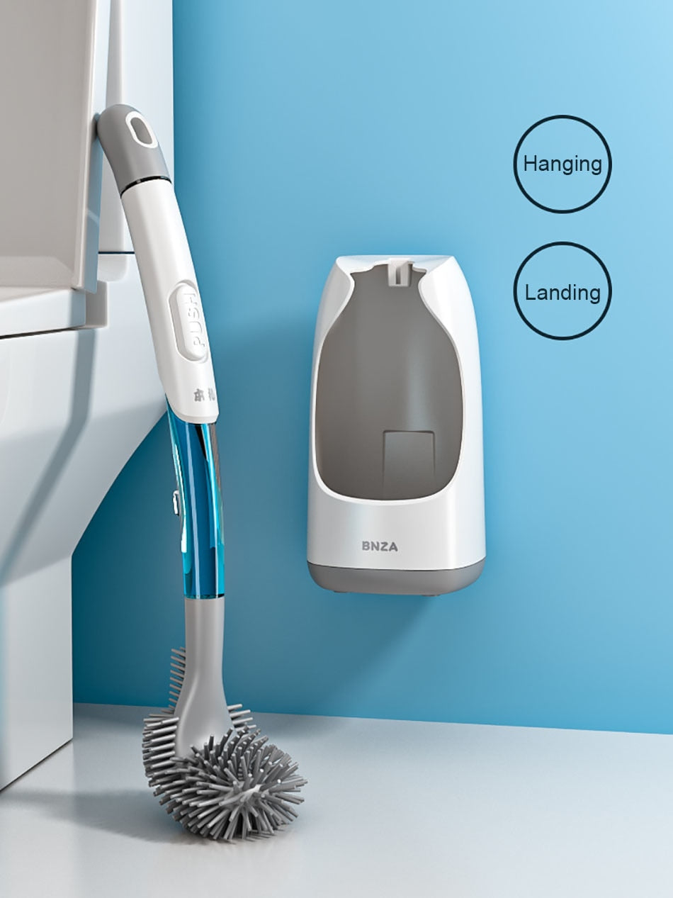CleanEase - Self-Cleaning Dispenser Toilet Brush