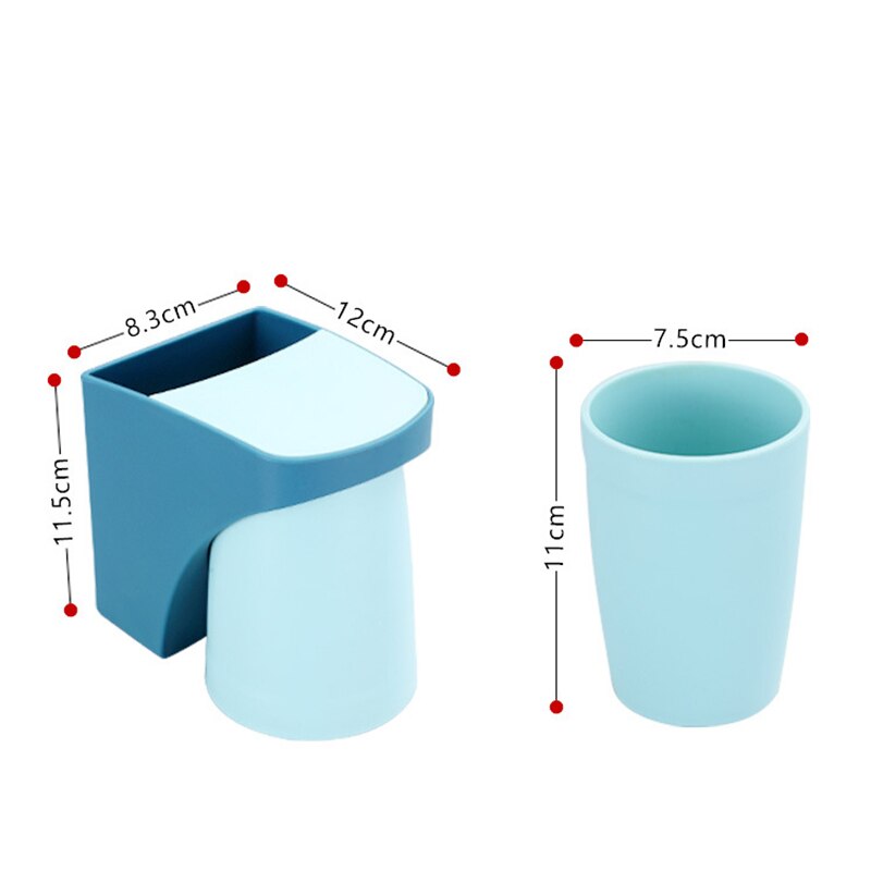 BrushEase - Wall-Mounted Toothbrush and Cup Holder